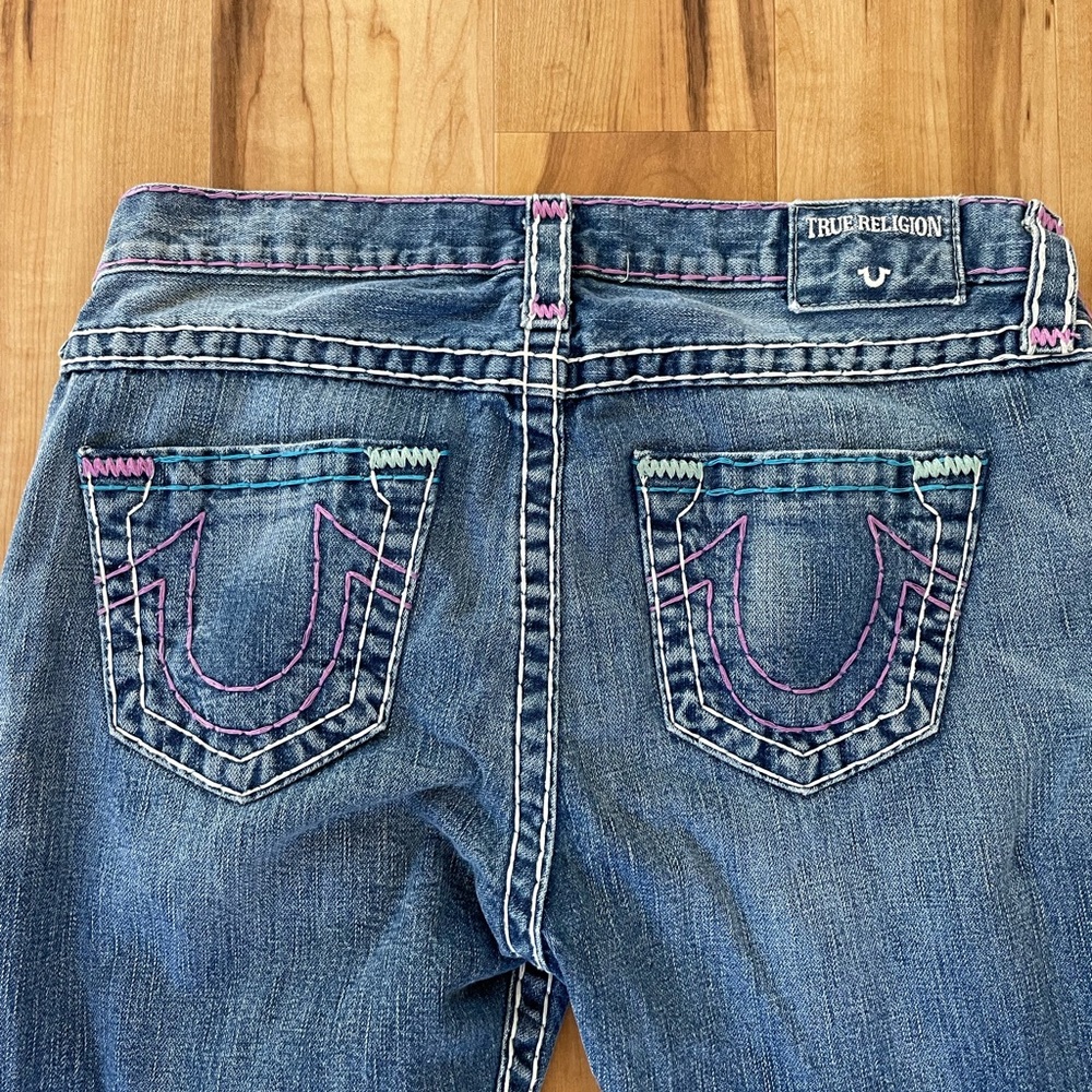 True Religion Audrey mid rise slim boyfriend jean 29
